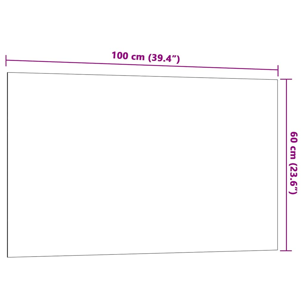 Wall-mounted Magnetic Board Black 39.4"x23.6" Tempered Glass