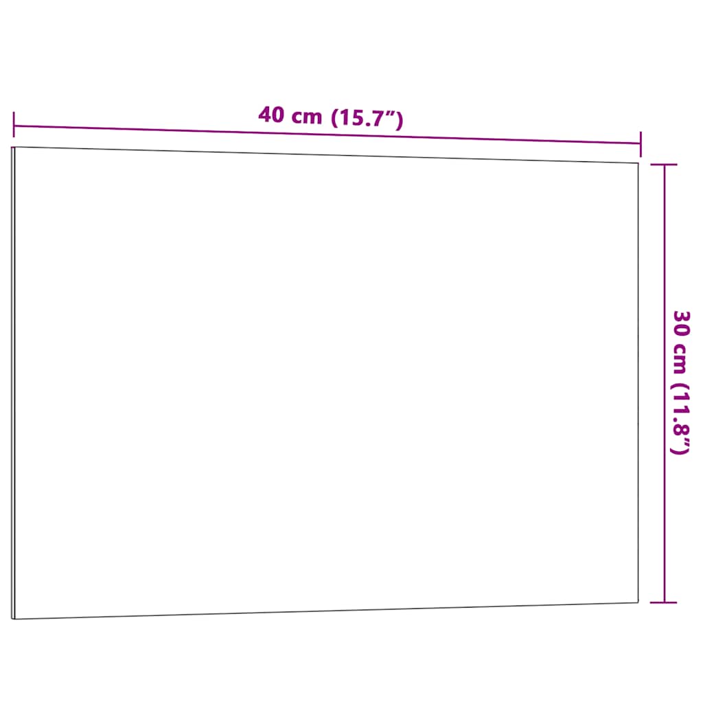 Wall-mounted Magnetic Board White 15.7"x11.8" Tempered Glass