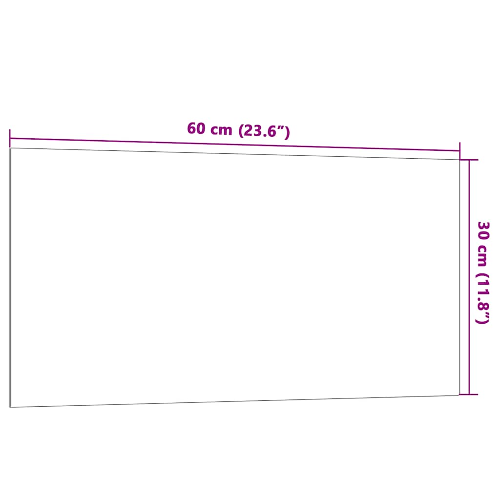 Wall-mounted Magnetic Board White 23.6"x11.8" Tempered Glass