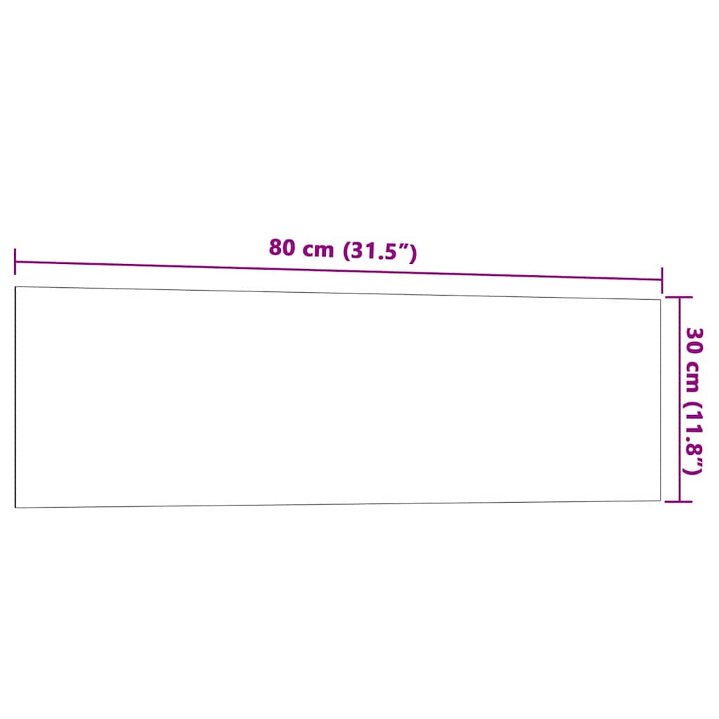 Wall-mounted Magnetic Board White 31.5"x11.8" Tempered Glass