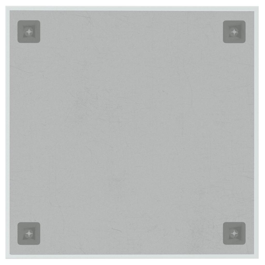 Wall-mounted Magnetic Board White 15.7"x15.7" Tempered Glass