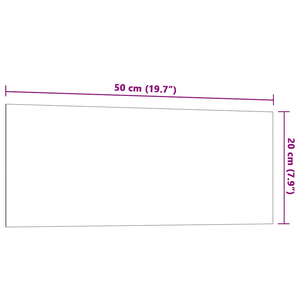 Wall-mounted Magnetic Board White 19.7"x7.9" Tempered Glass