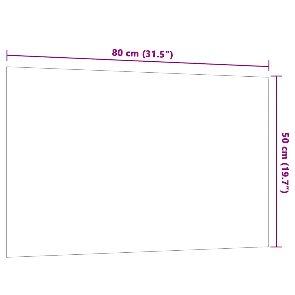 Wall-mounted Magnetic Board White 31.5"x19.7" Tempered Glass