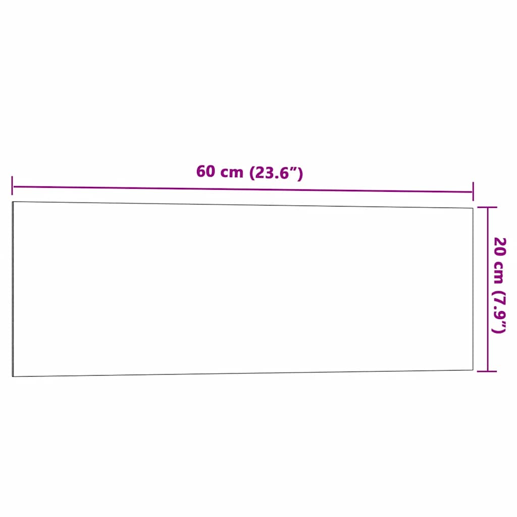 Wall-mounted Magnetic Board White 23.6"x7.9" Tempered Glass