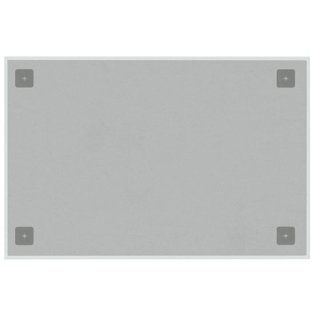 Wall-mounted Magnetic Board White 23.6"x15.7" Tempered Glass