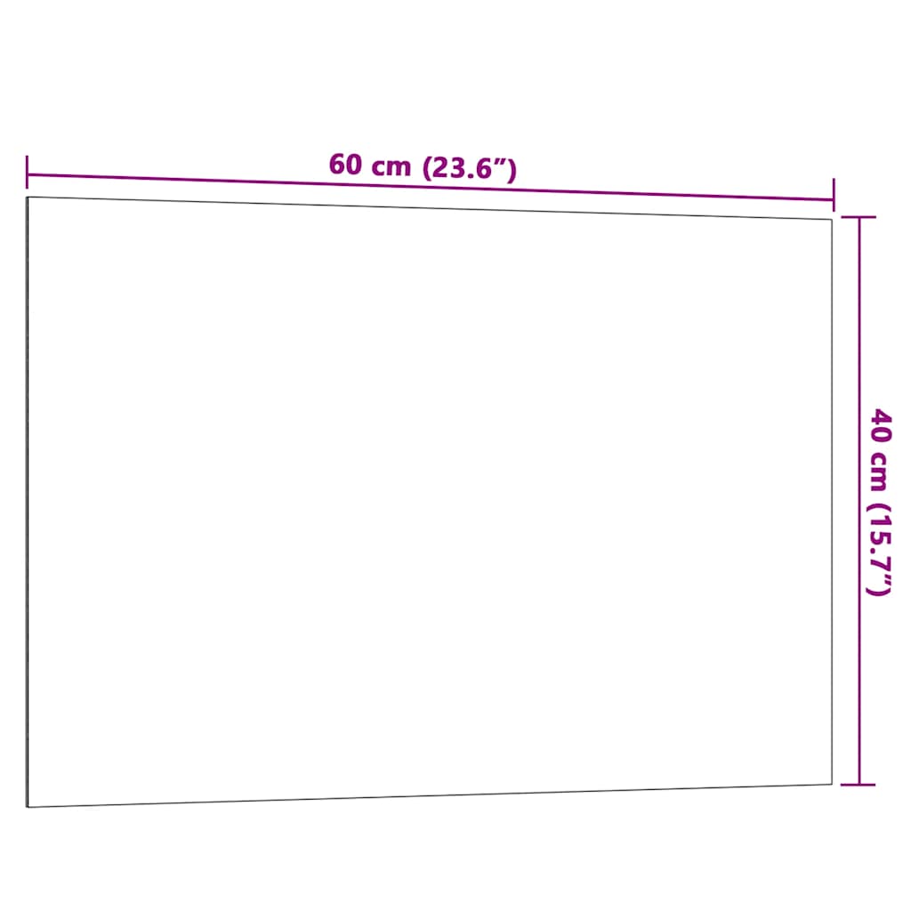 Wall-mounted Magnetic Board White 23.6"x15.7" Tempered Glass