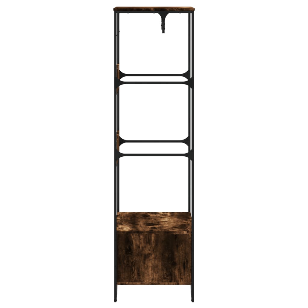Wardrobe Smoked Oak Engineered Wood, Metal 35.4x19.7x70.9 in