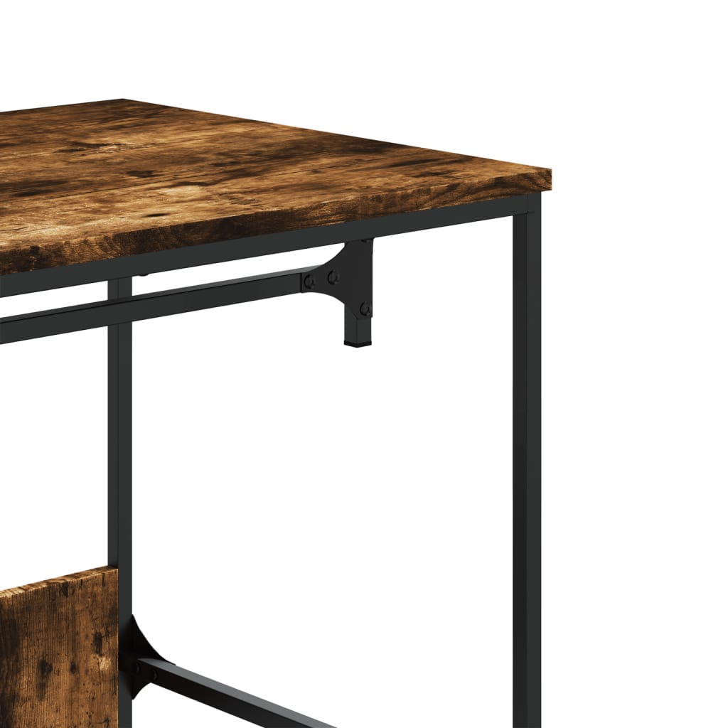 Wardrobe Smoked Oak Engineered Wood, Metal 35.4x19.7x70.9 in