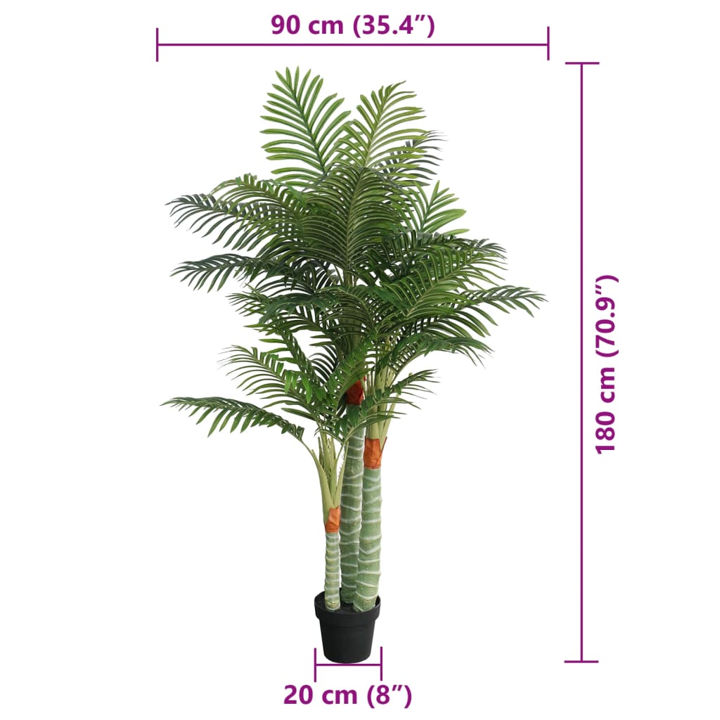 Artificial Palm Tree Green Polypropylene, Iron, Fabric Tall