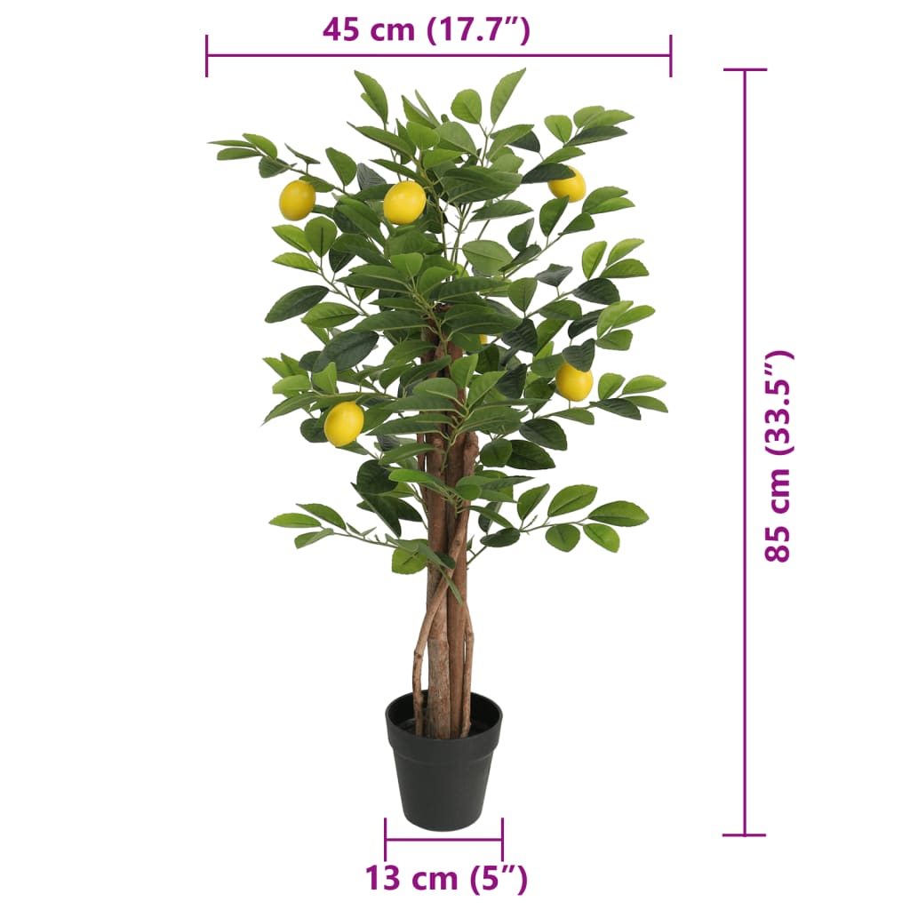 Artificial Lemon Tree Green and Yellow