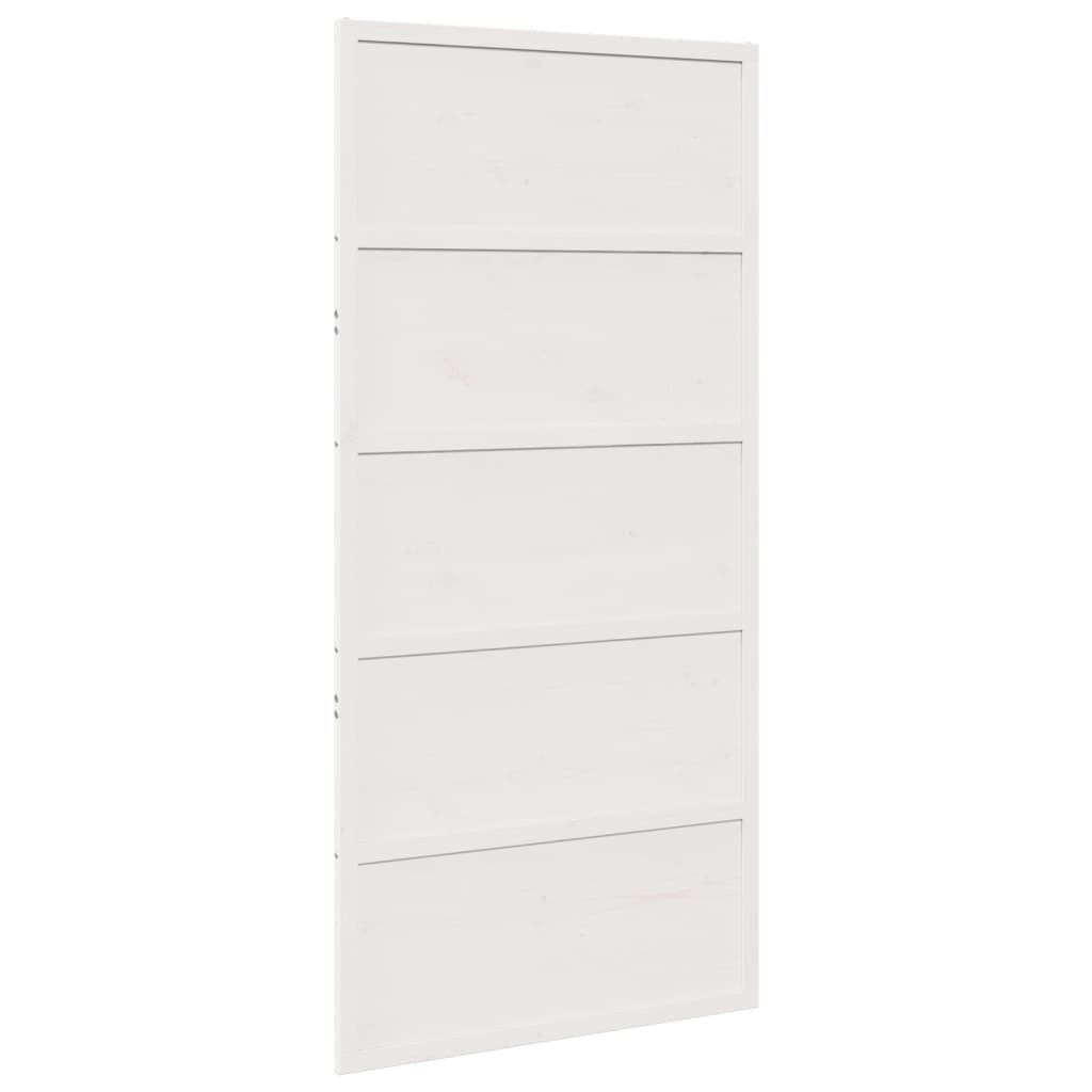 Barn Door White 39.4"x81.9" Solid Wood Pine