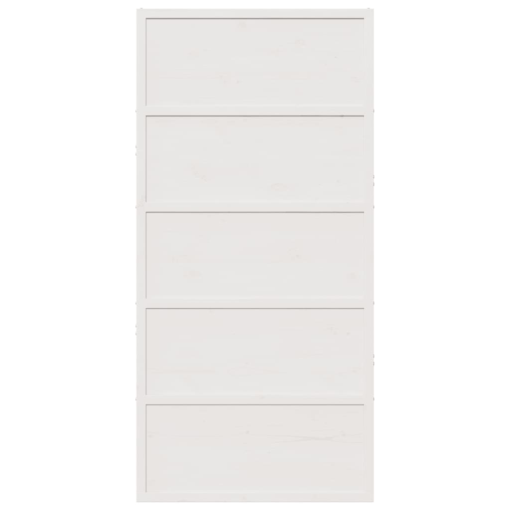 Barn Door White 39.4"x81.9" Solid Wood Pine