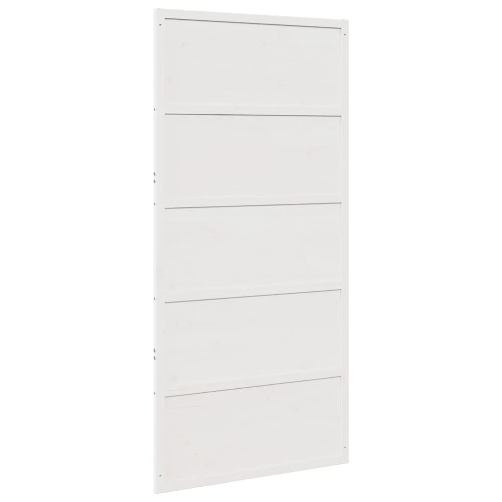 Barn Door White 39.4"x81.9" Solid Wood Pine