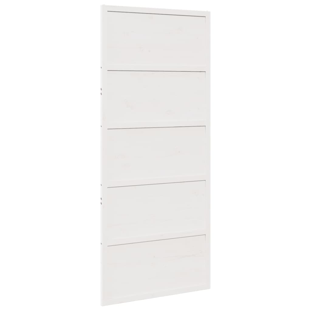 Barn Door White 35.4"x81.9" Solid Wood Pine