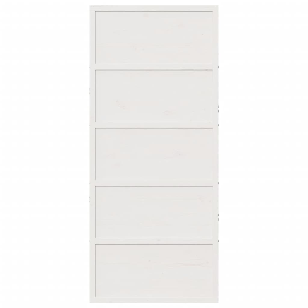Barn Door White 35.4"x81.9" Solid Wood Pine