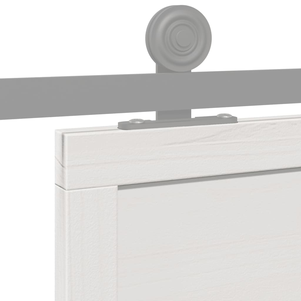 Barn Door White 35.4"x81.9" Solid Wood Pine