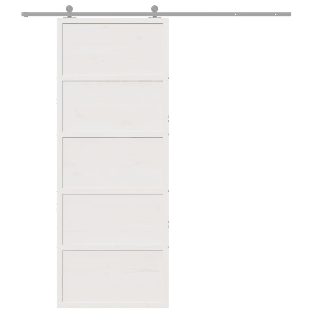Barn Door White 31.5"x81.9" Solid Wood Pine