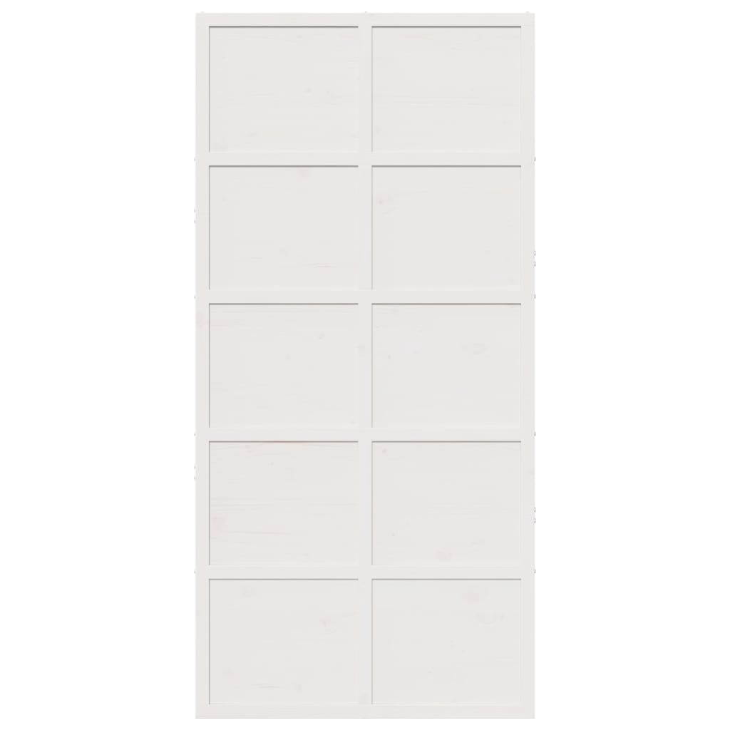 Barn Door White 39.4"x81.9" Solid Wood Pine
