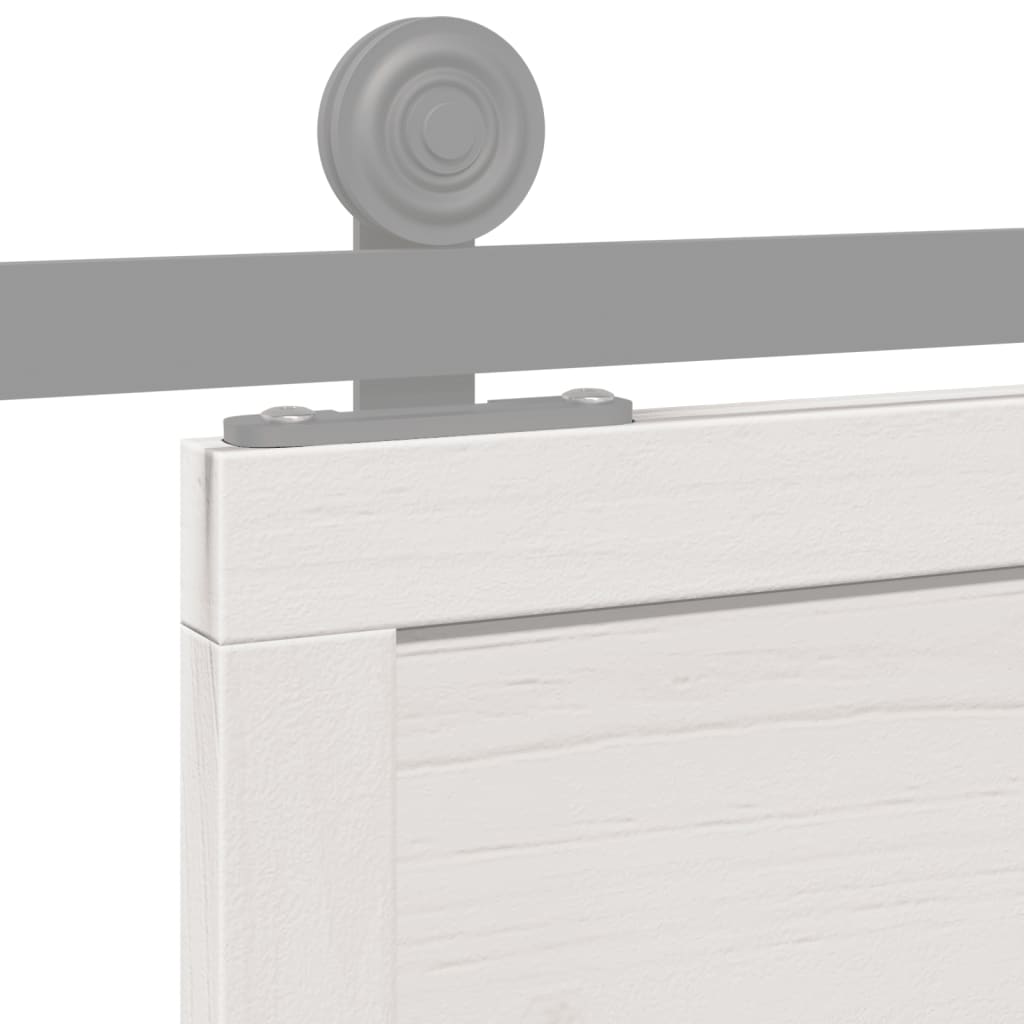 Barn Door White 39.4"x81.9" Solid Wood Pine