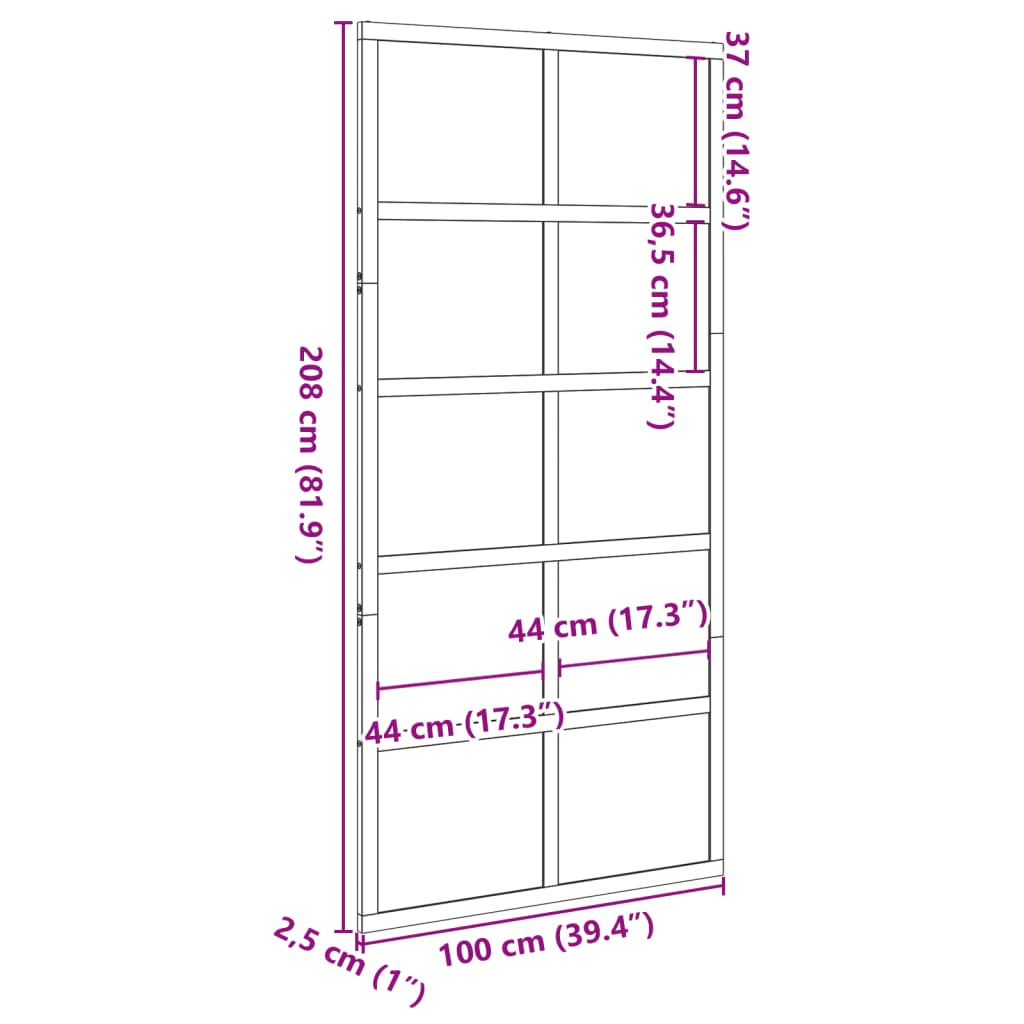 Barn Door White 39.4"x81.9" Solid Wood Pine
