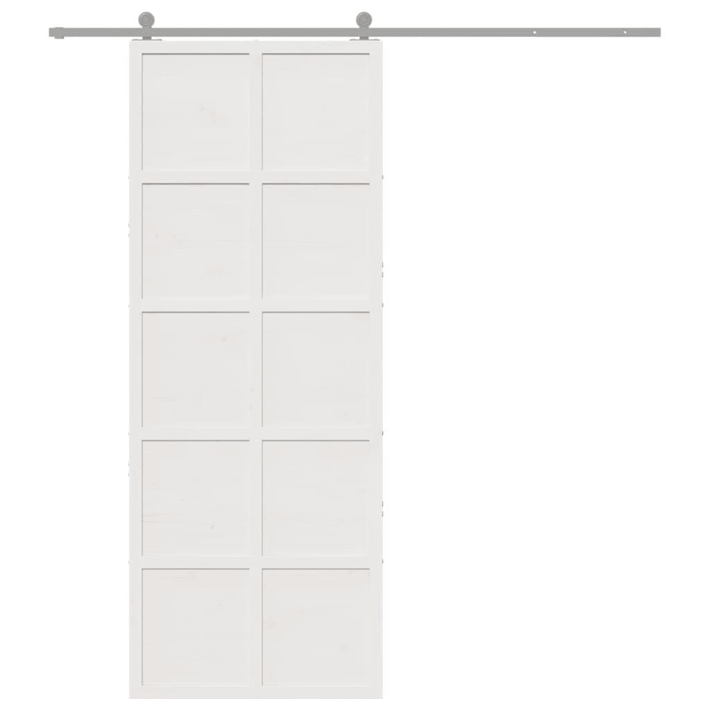 Barn Door White 31.5"x81.9" Solid Wood Pine