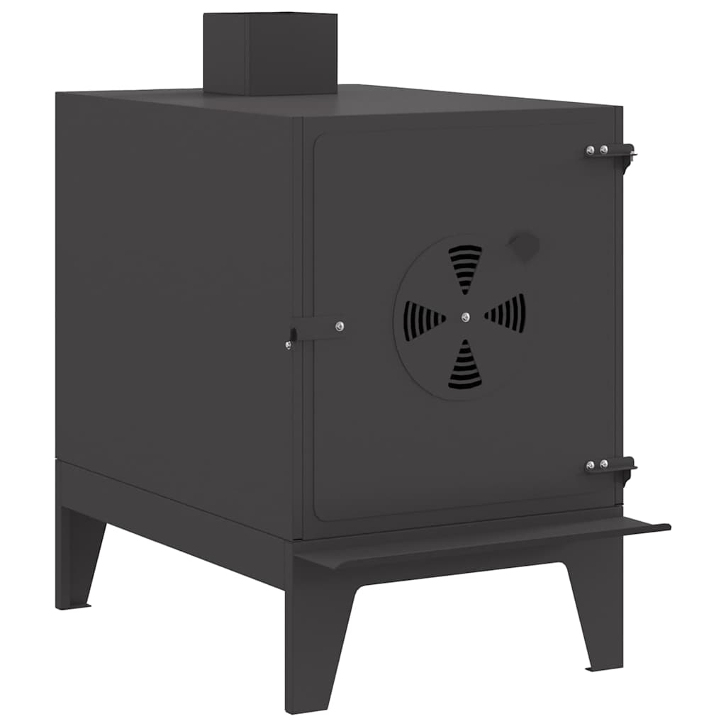 Camping Stove with Air Vent Black 35 x 50 x 60 cm Steel