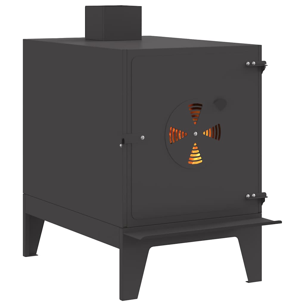 Camping Stove with Air Vent Black 35 x 50 x 60 cm Steel