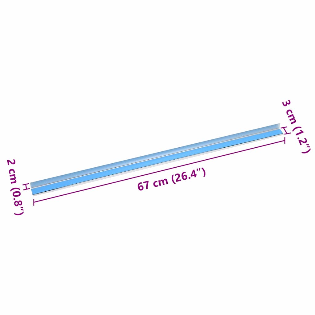 Stair Nosings 10 pcs Silver 67 cm Aluminium