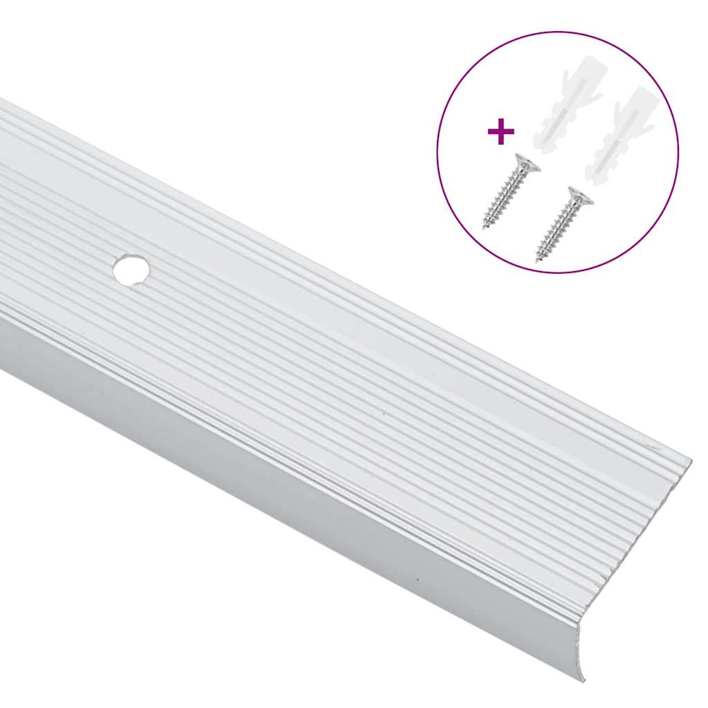 Stair Nosings 30 pcs Silver 67 cm Aluminium