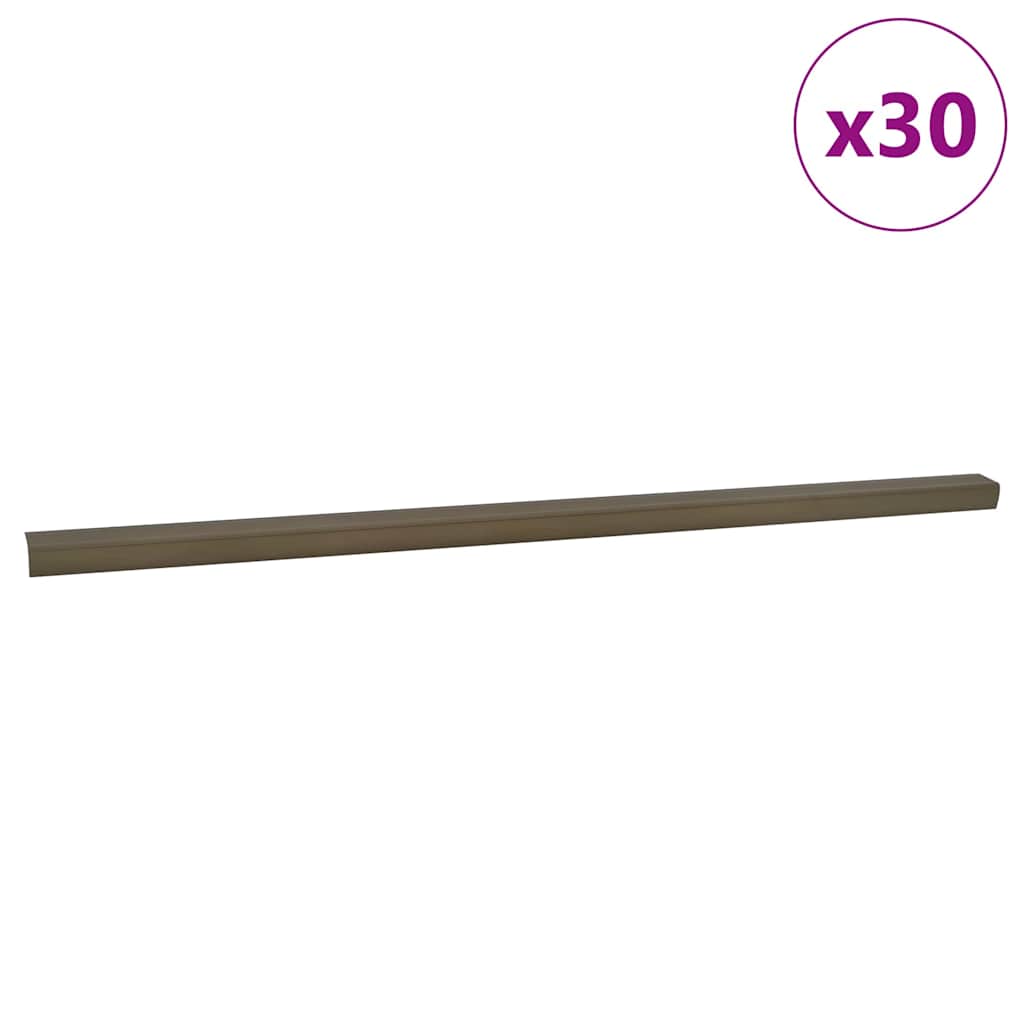 Stair Nosings 30 pcs Brown 67 cm Aluminium