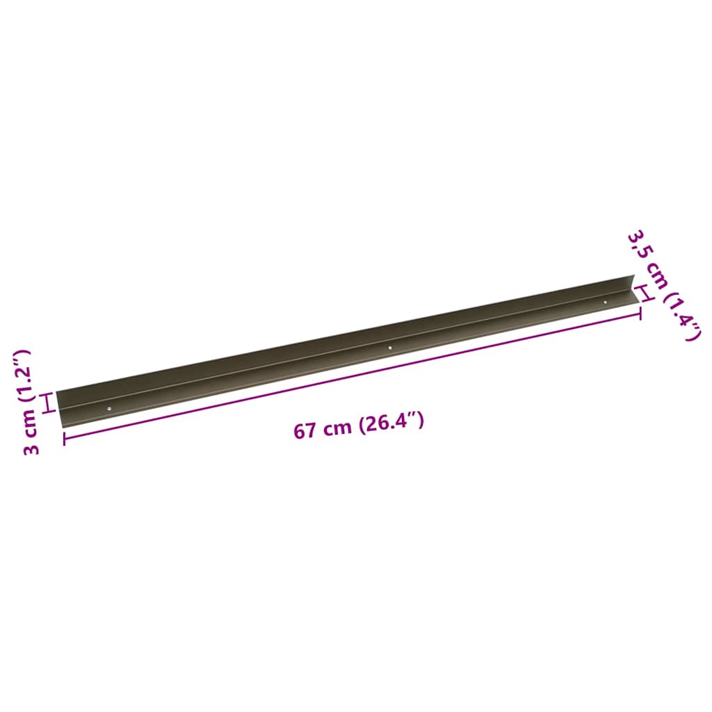 Stair Nosings 30 pcs Champagne 67 cm Aluminium