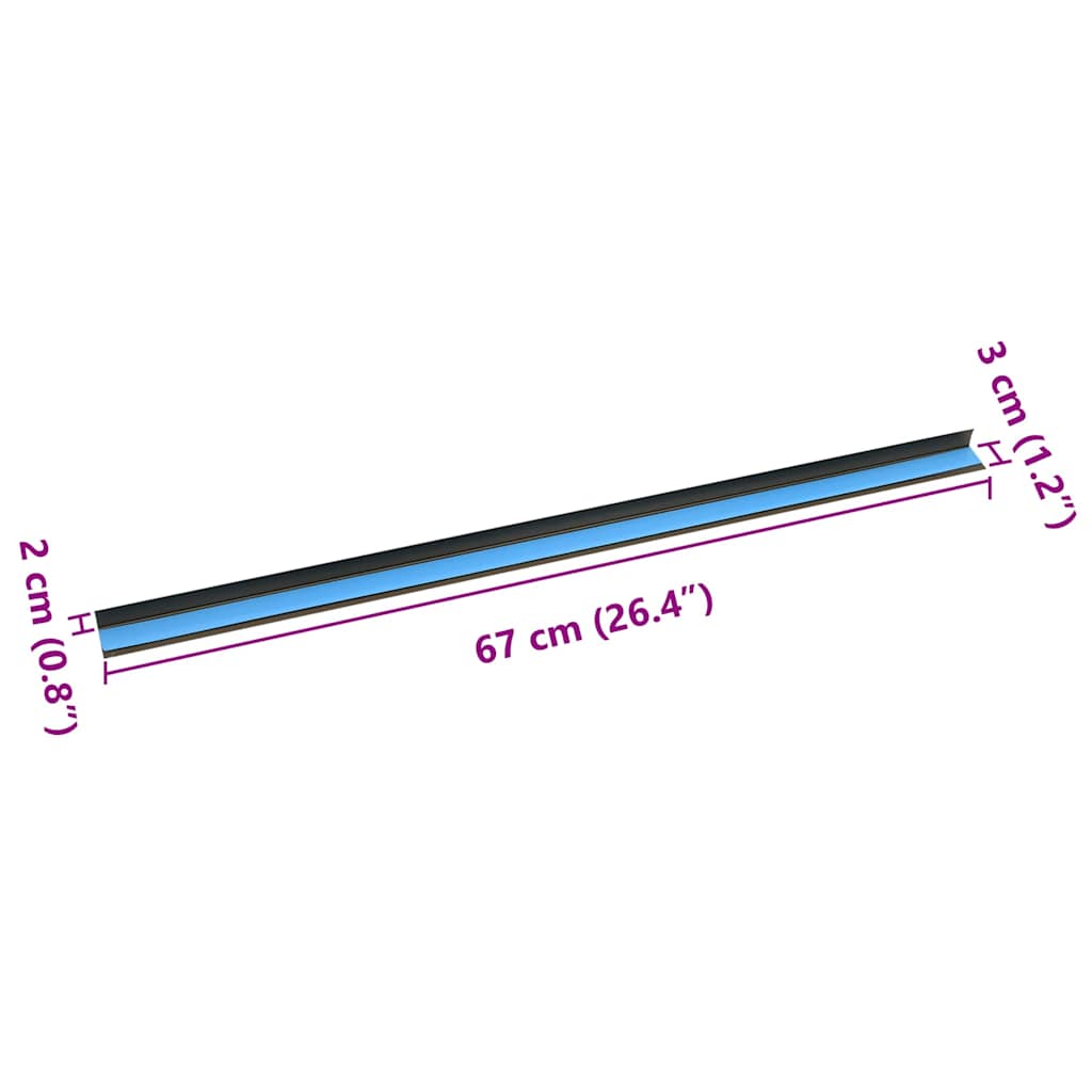 Stair Nosings 10 pcs Brown 67 cm Aluminium