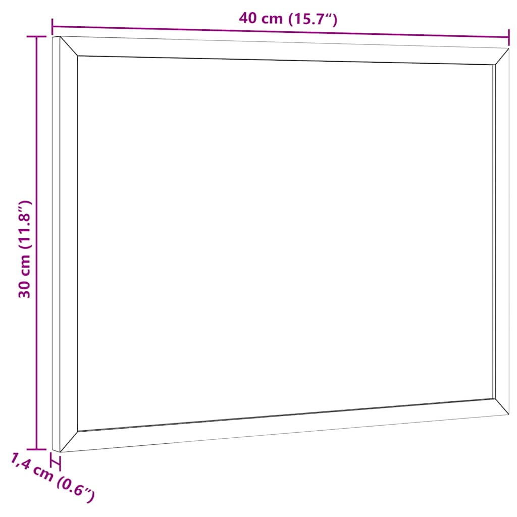Magnetic Whiteboard with Solid Pine Wood Frame 15.7x11.8"