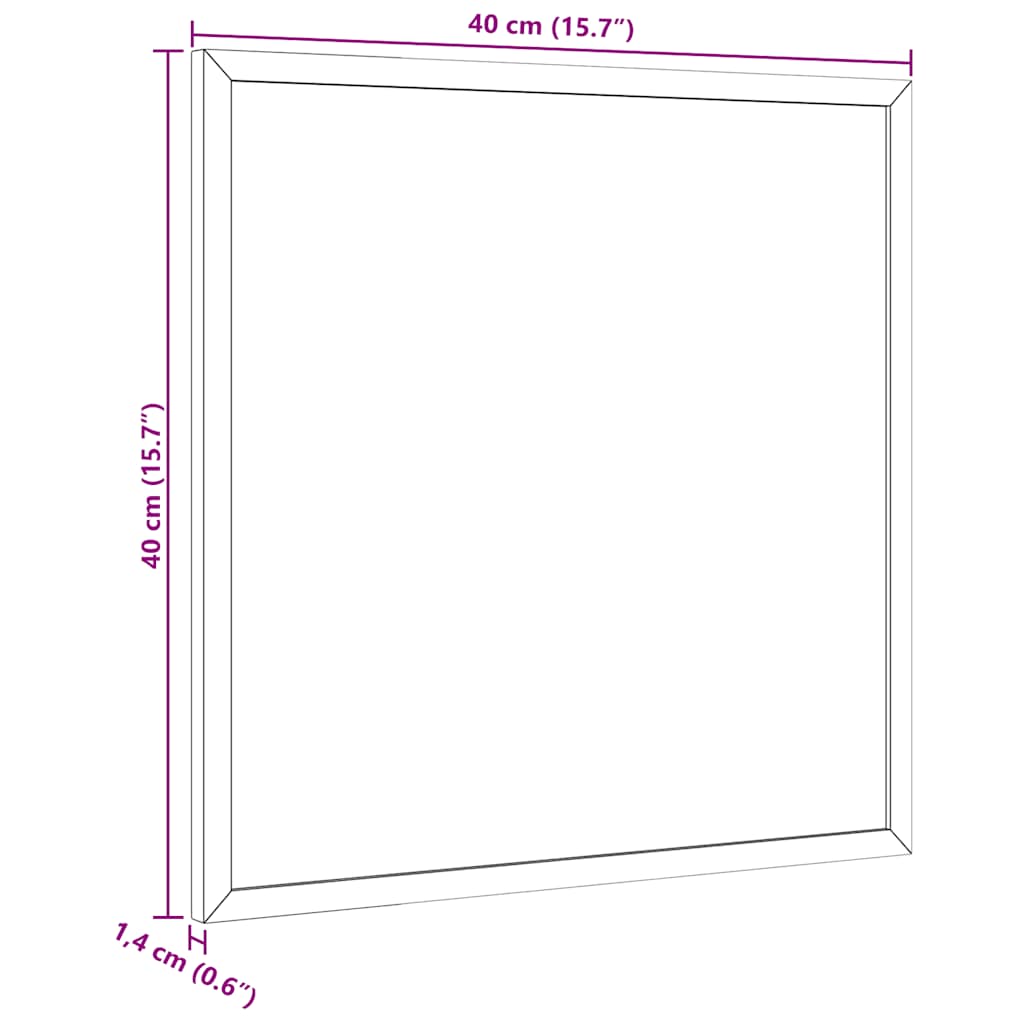 Magnetic Whiteboard with Solid Pine Wood Frame 15.7x15.7"
