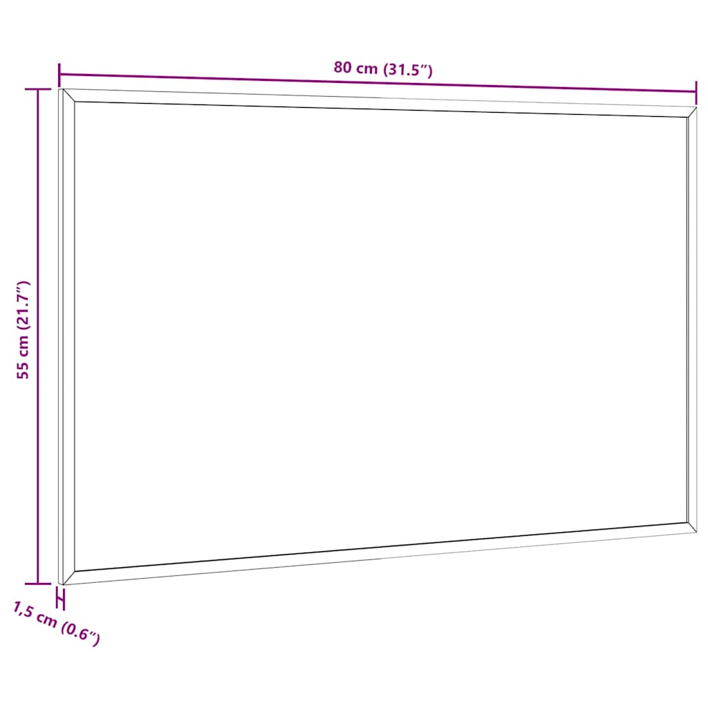 Magnetic Whiteboard with Solid Pine Wood Frame 31.5x21.7"