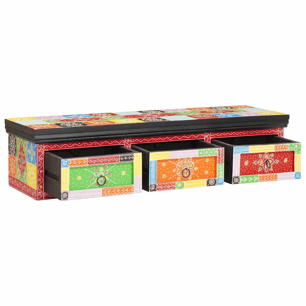 TV Cabinet Multicolour 100 x 30 x 24 cm Solid Mango wood
