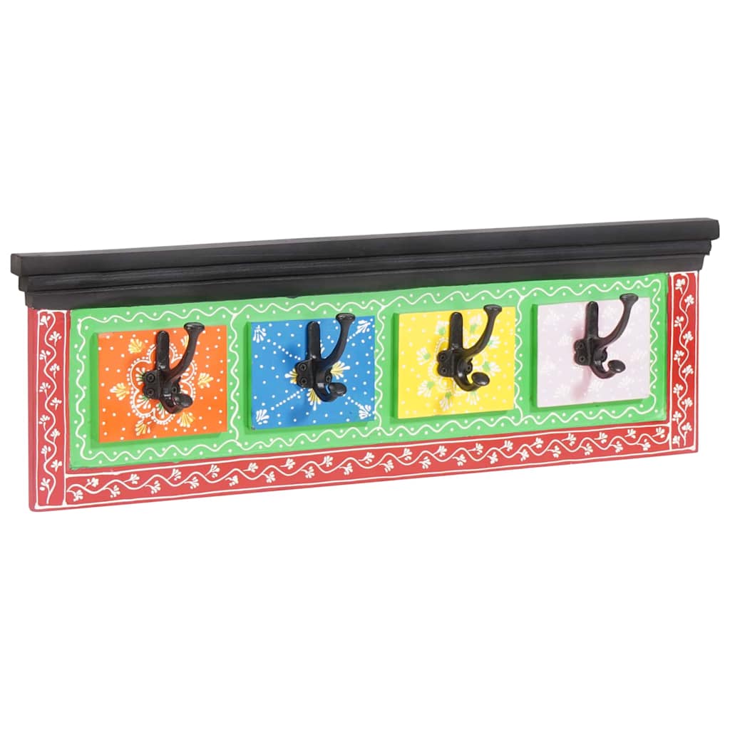 Coat Rack Black 80 x 25 x 2 cm Engineered wood