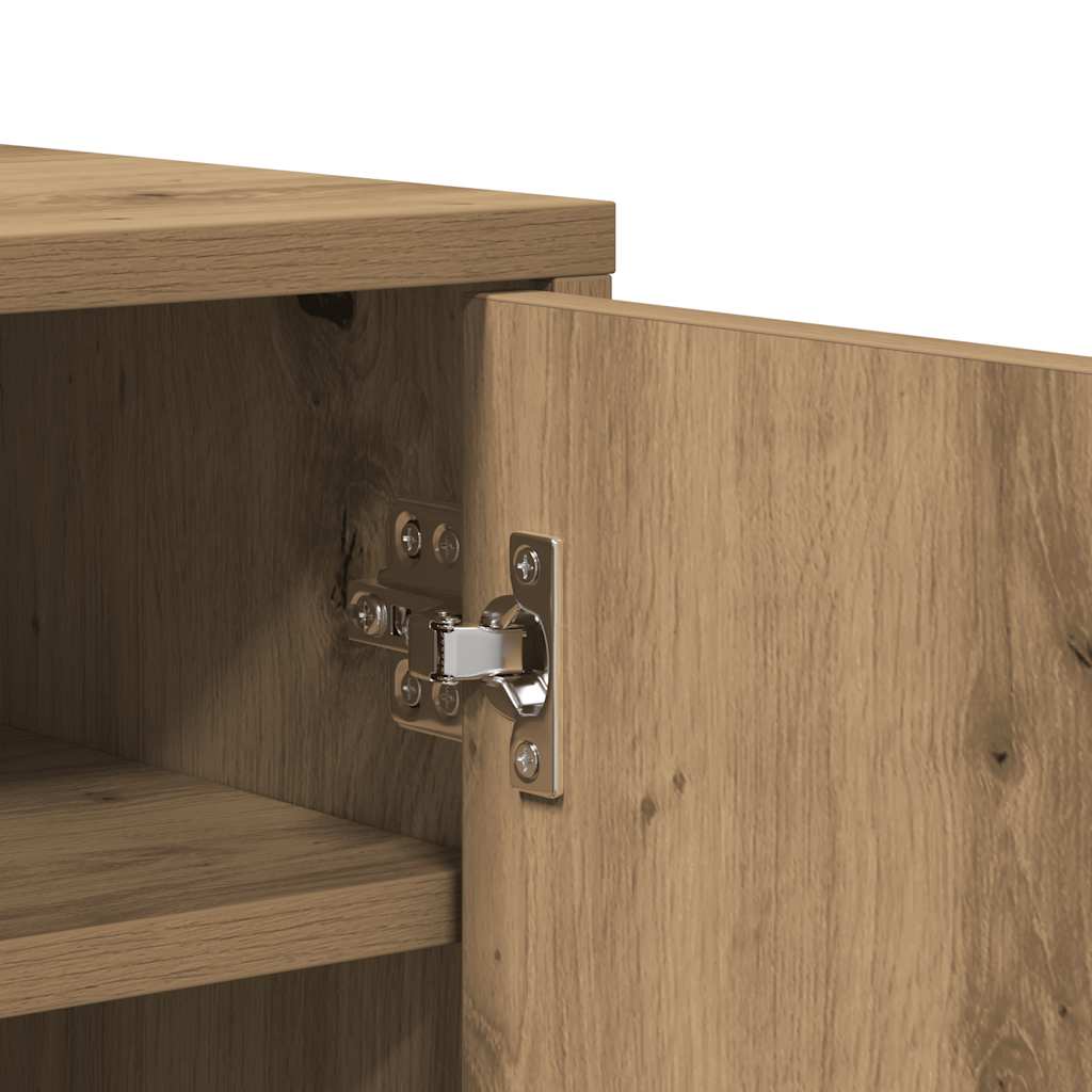 Shoe Cabinet Artisan Oak Engineered Wood Medium Shoe Cabinet