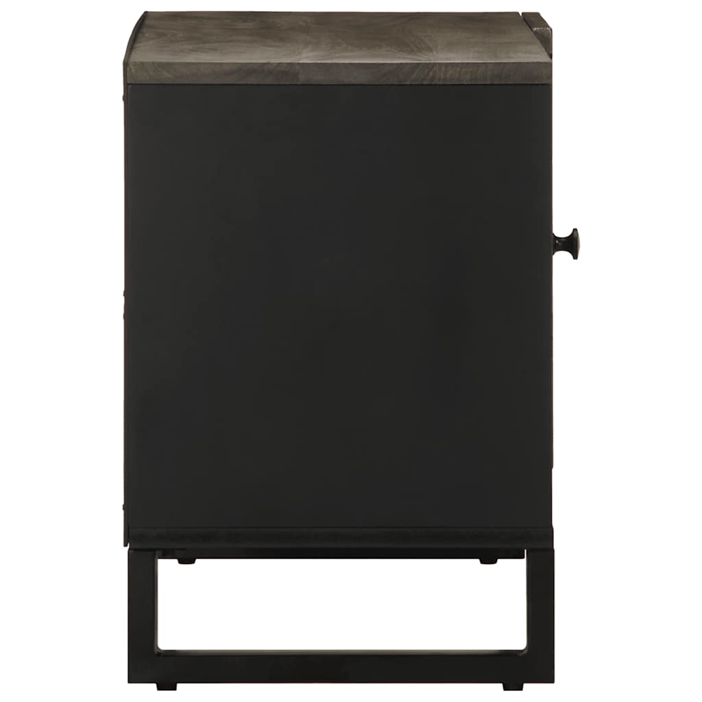 TV Cabinet Black Solid Mango Wood Medium TV Cabinet Rectangular