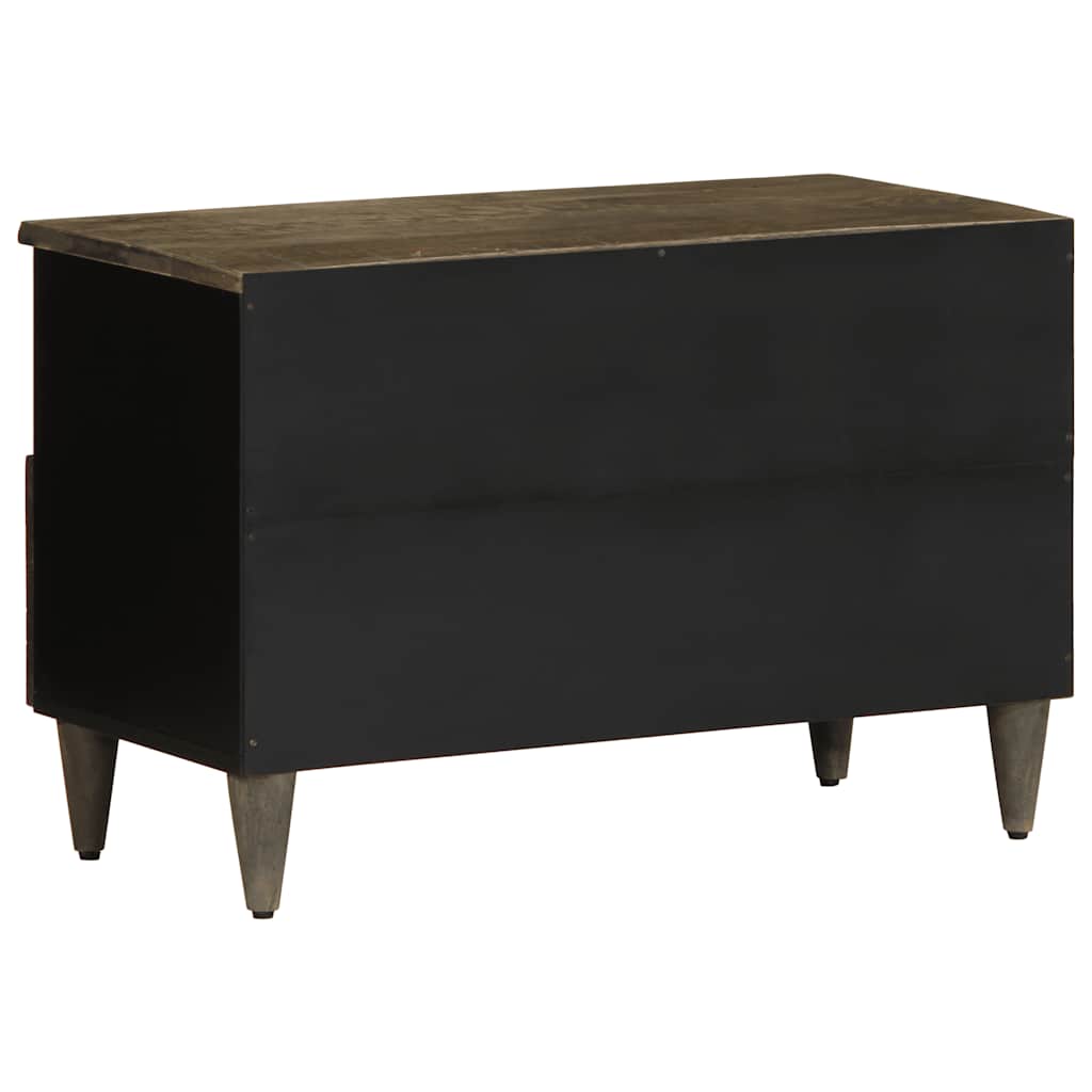 TV Cabinet Light Grey Solid Mango Wood Medium TV Cabinet