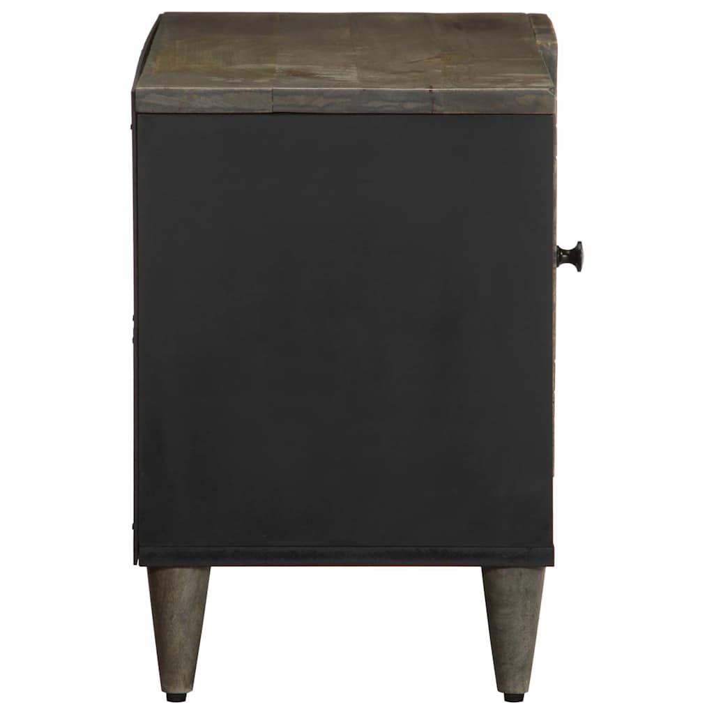TV Cabinet Light Grey Solid Mango Wood Medium TV Cabinet