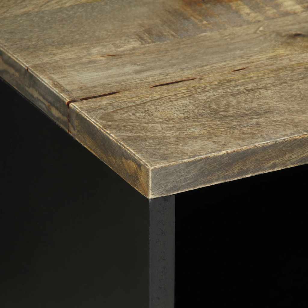 TV Cabinet Light Grey Solid Mango Wood Medium TV Cabinet