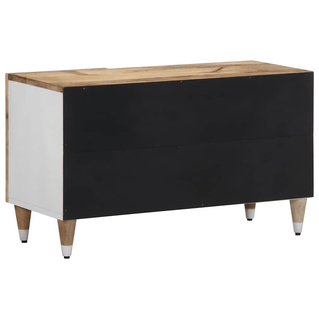 TV Cabinet Natural Mango with White Paint