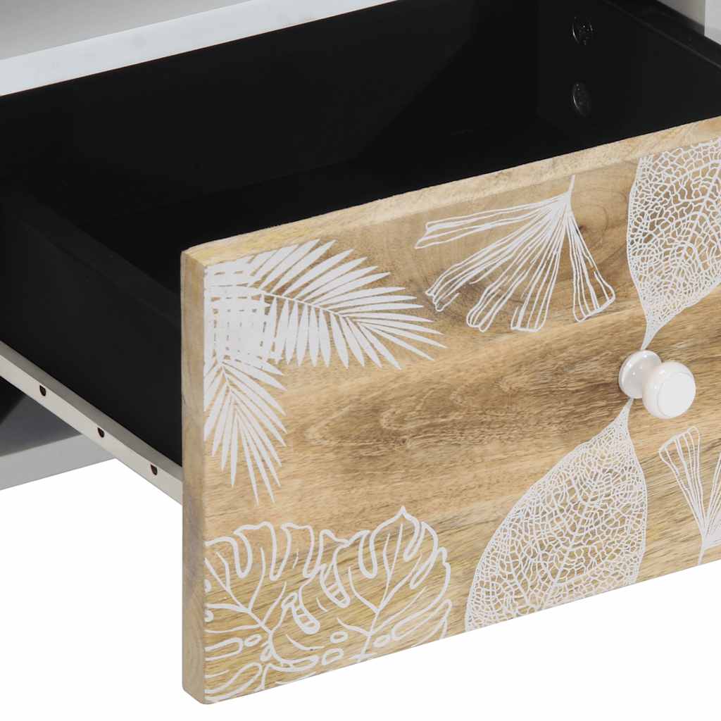 TV Cabinet Mango natural with white paint Solid mango wood