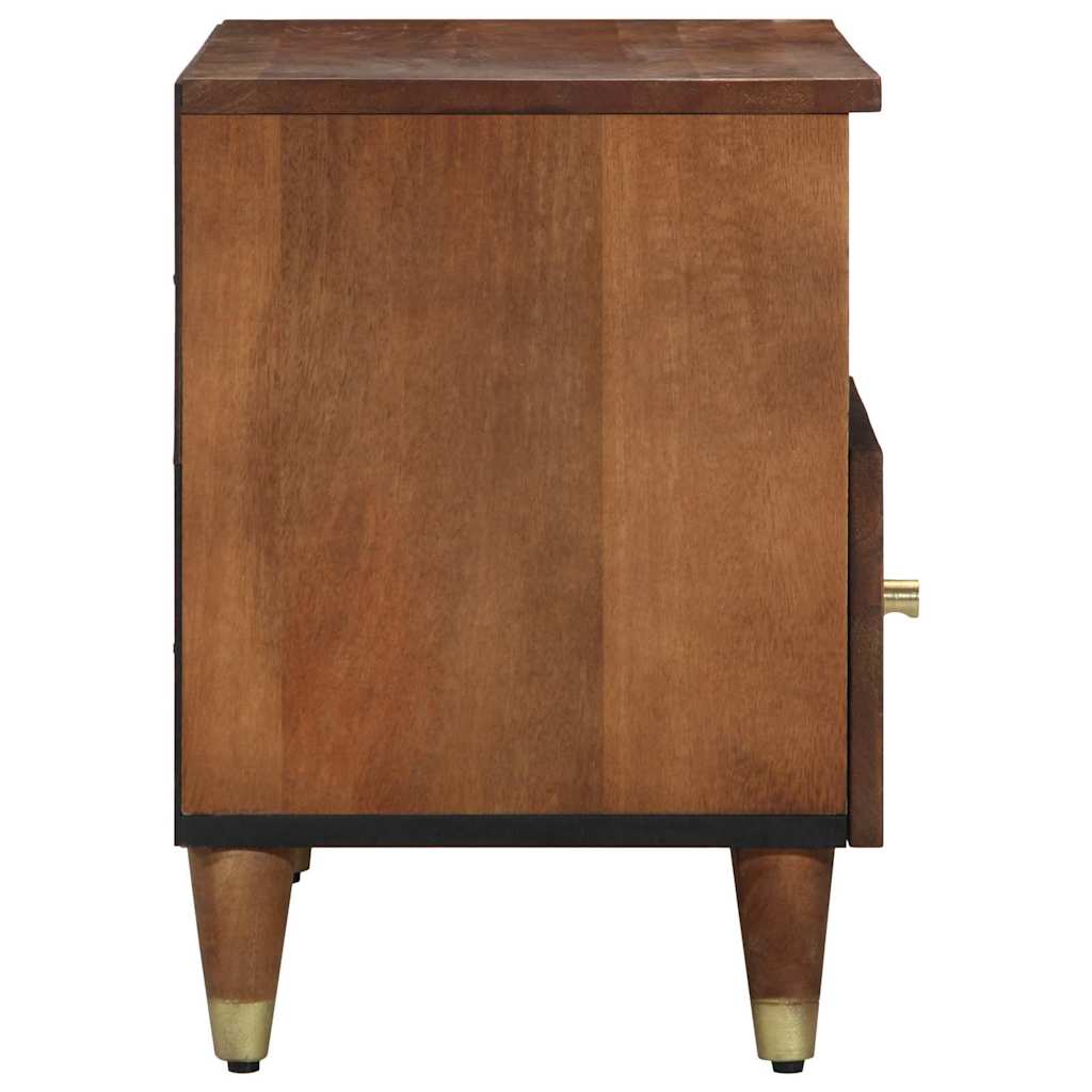 TV Cabinet with Drawer Brown 80 x 33.5 x 46 cm Solid Mango wood