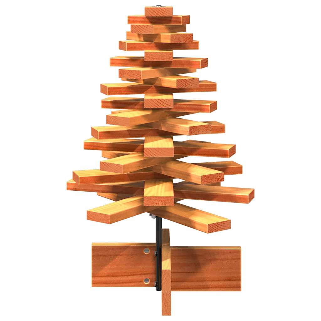 Wooden Christmas Tree Wax brown Solid pinewood Small Rotatable