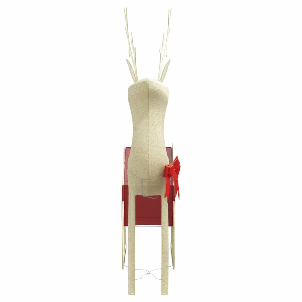 Christmas Decoration Gold, Warm white Fabric and metal Standard