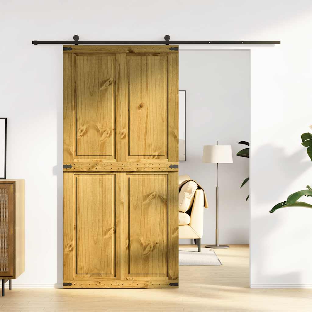 Barn Door CORONA 39.4x82.7" Solid Wood Pine