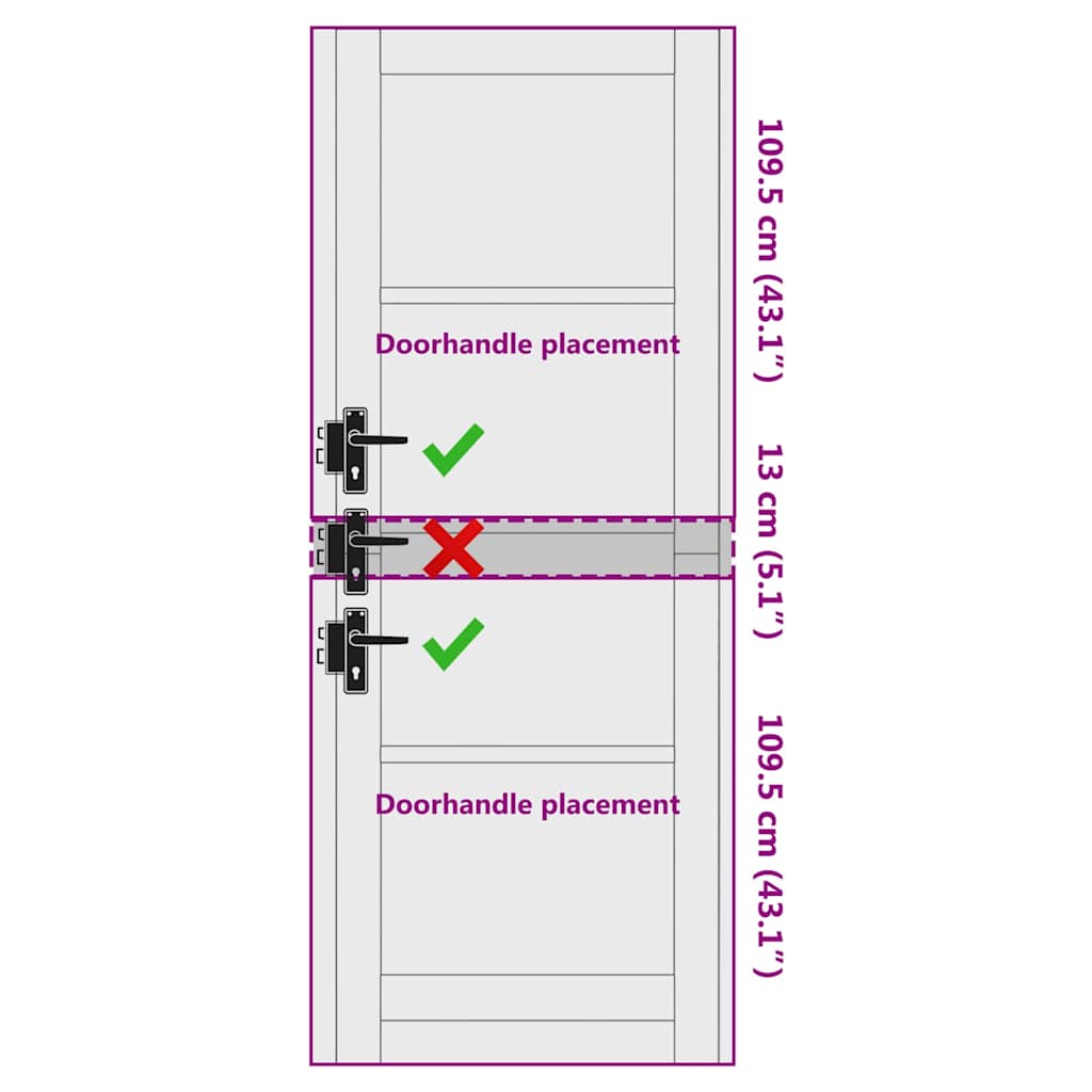 Interior Door with Glass ORKDAL Brown 30.7 x 91.3 in