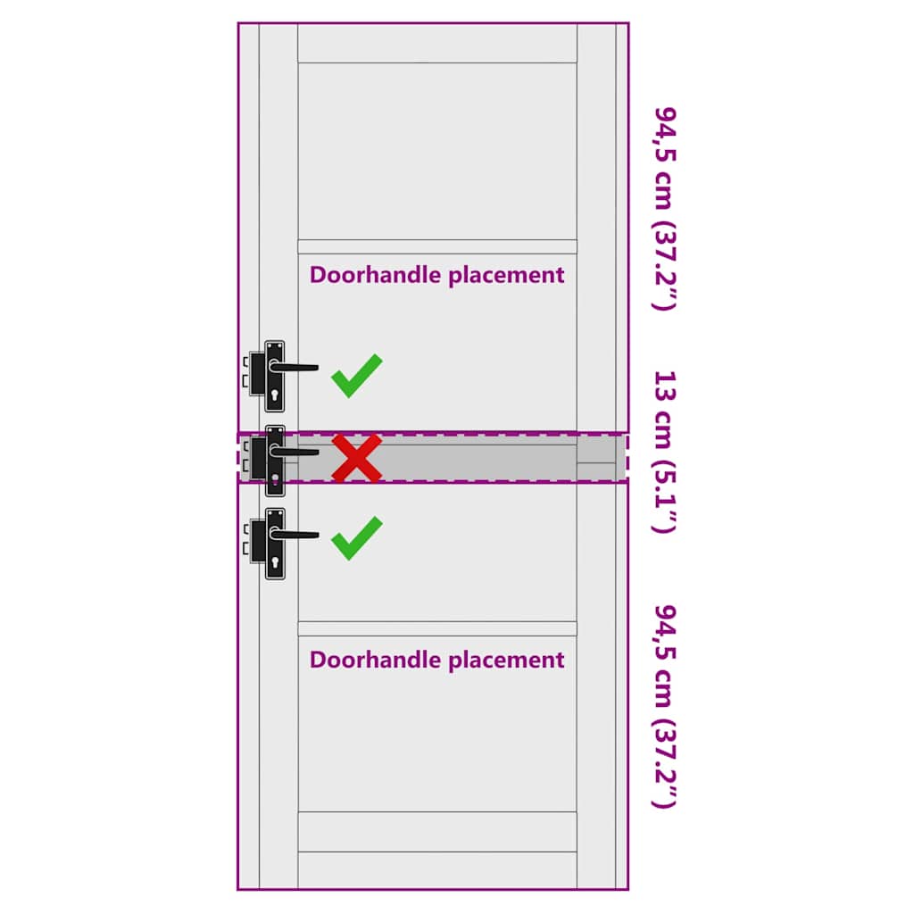 Interior Door with Glass ORKDAL Brown 32.7 x 79.5 in